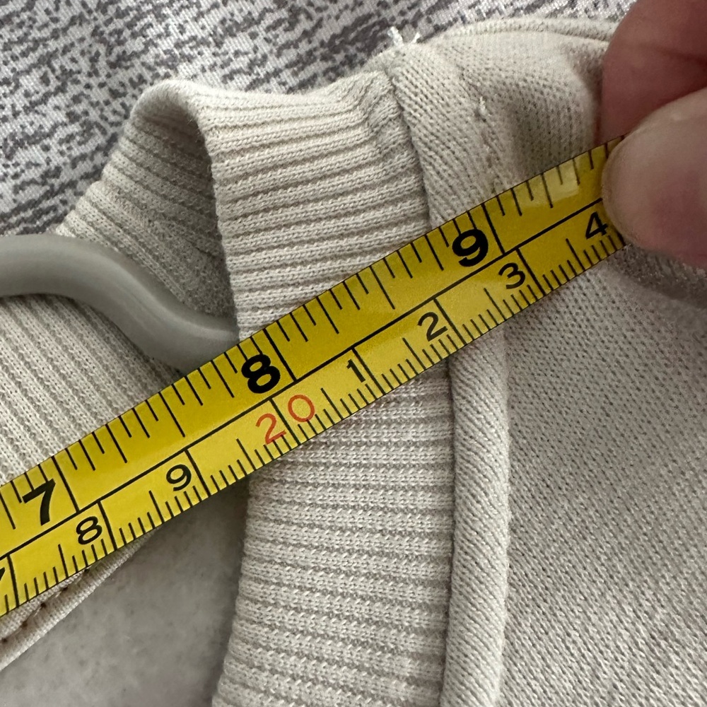 NWT Cream Crewneck Sweatshirt with Embroidered Details - Picture 13 of 14